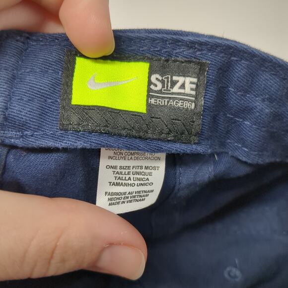 USA Slideback Baseball Hat Blue One Size Embroidered Nike Heritage86 - Picture 9 of 10